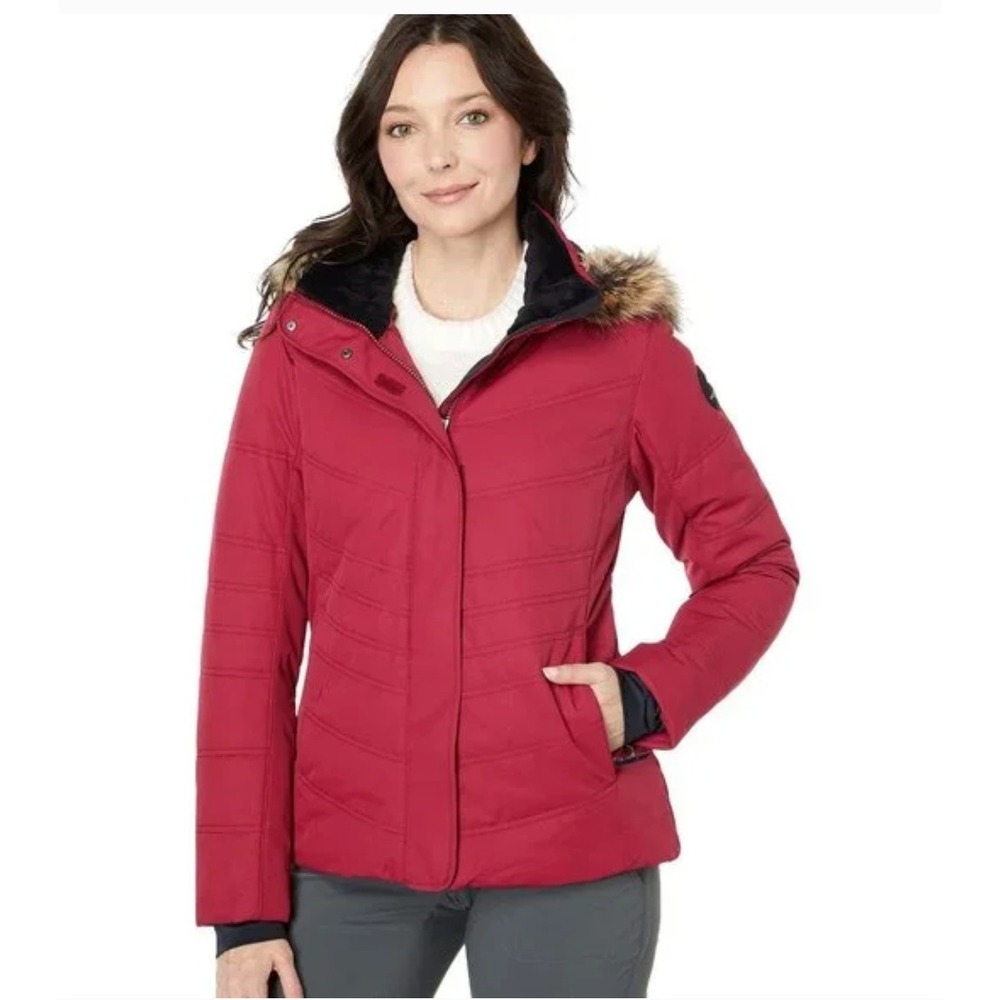Obermeyer Tuscany II Jacket Women's 4 Rustic Red Waterproof Faux Fur Hood‎ NWT